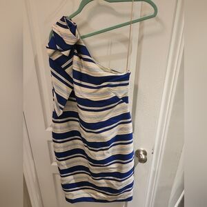Banana Republic One Strap Striped Midi Dress NWT Size 6